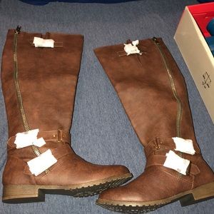 NWT JustFab knee high flat boots